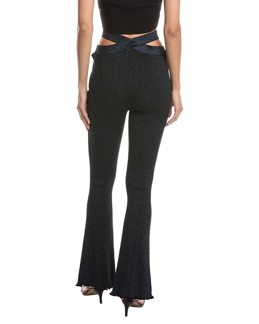 3.1 Phillip Lim Marled Lurex Rib Crossover Flare Pant