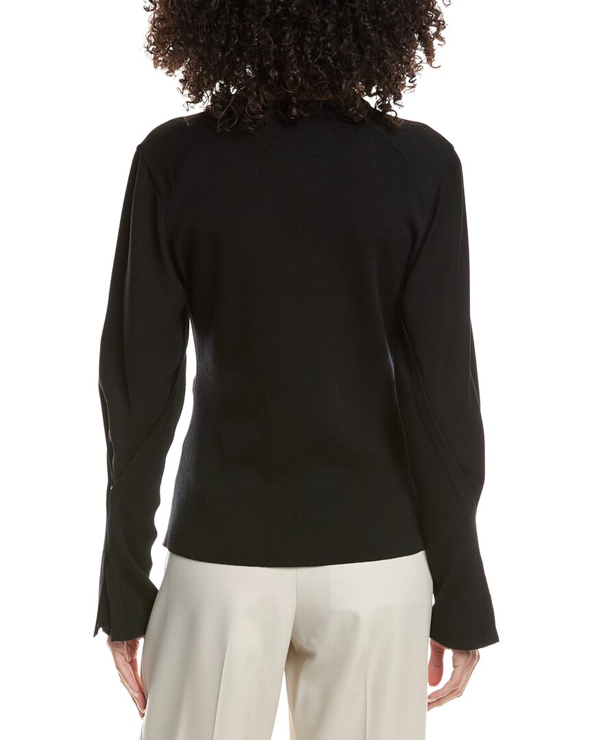 3.1 Phillip Lim Wool Knit Crepe Combo Corset Top