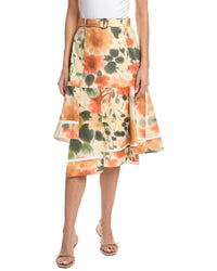 3.1 Phillip Lim Blurred Marigold Asymmetric Panel Skirt