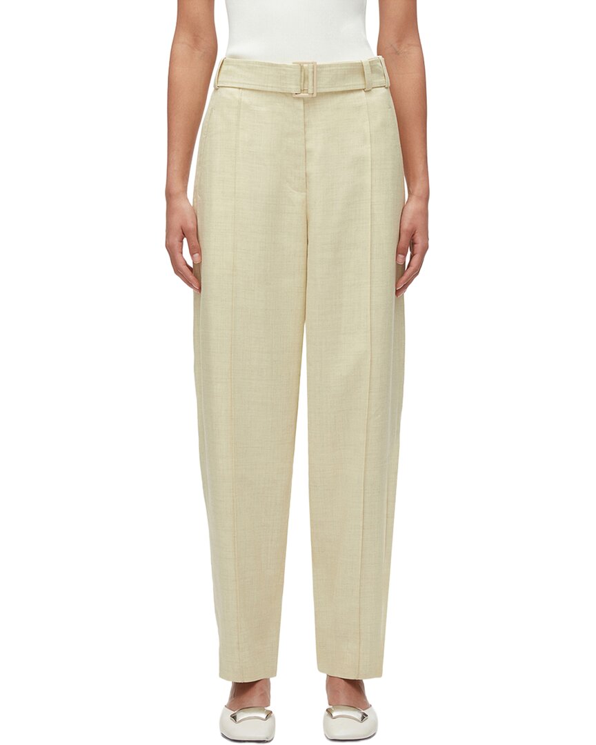 3.1 Phillip Lim Tailored Belted Tapered Linen-Blend Trouser