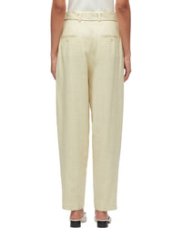 3.1 Phillip Lim Tailored Belted Tapered Linen-Blend Trouser