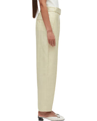 3.1 Phillip Lim Tailored Belted Tapered Linen-Blend Trouser