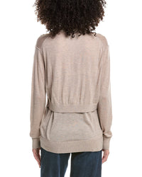 3.1 Phillip Lim Faux Layered Wool & Silk-Blend Cardigan