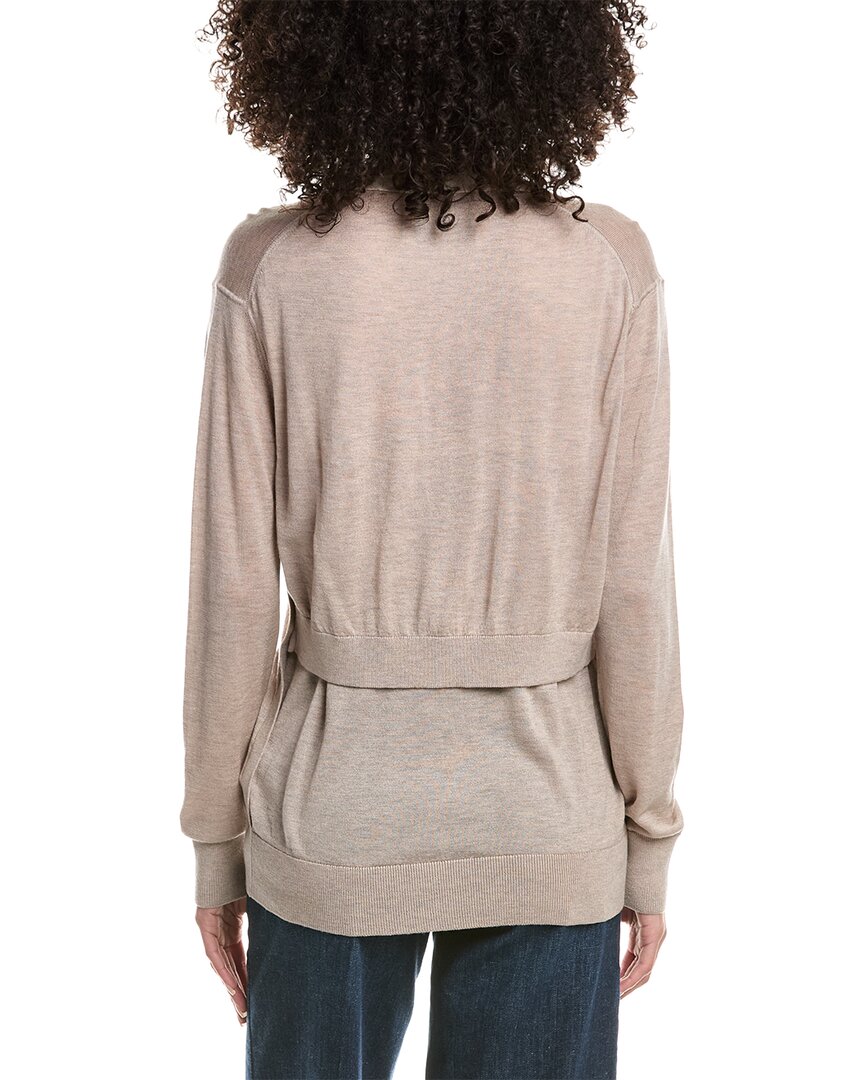 3.1 Phillip Lim Faux Layered Wool & Silk-Blend Cardigan