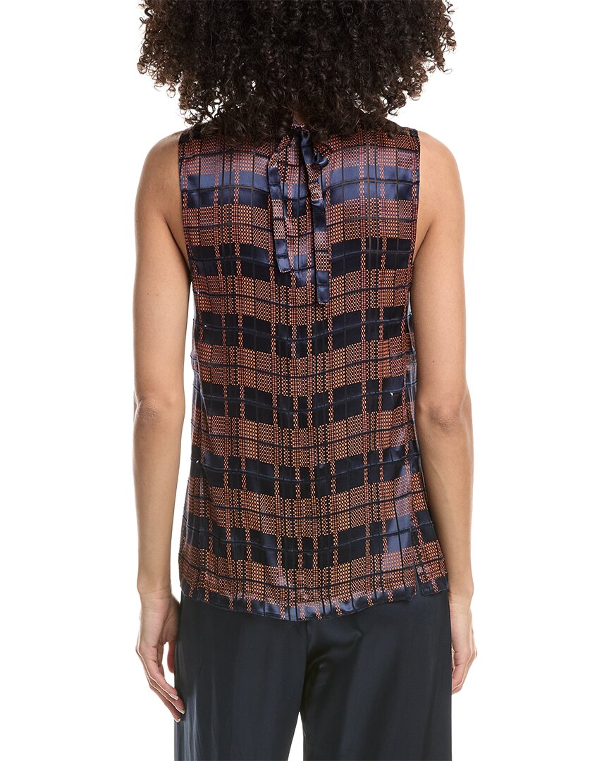 3.1 Phillip Lim Hester Plaid Devore Silk-Blend Shell