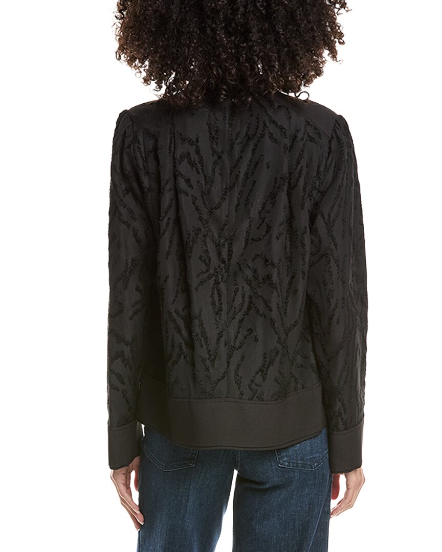 3.1 Phillip Lim Shadow Vines Jacquard Pleated Top
