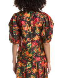 3.1 Phillip Lim Flowers In Motion Canvas Silk-Blend Top