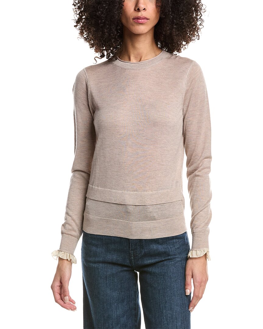3.1 Phillip Lim Faux Layered Wool & Silk-Blend Sweater