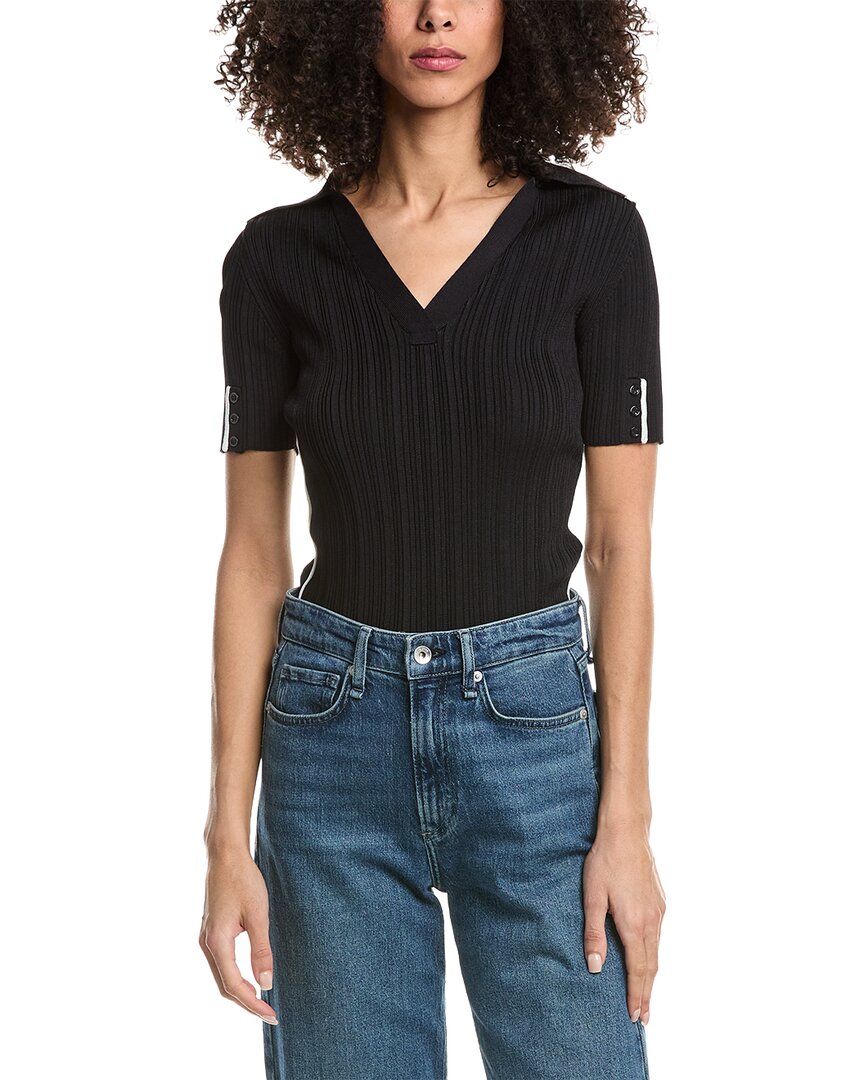 3.1 Phillip Lim Lux V-Neck Polo Shirt