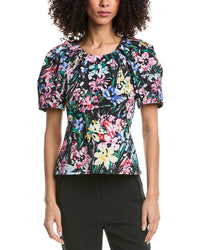 3.1 Phillip Lim Flowerworks Bloom Sleeve Scoop Neck Top