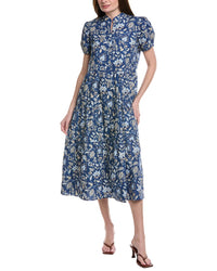 Sail To Sable Button Front Midi Dress