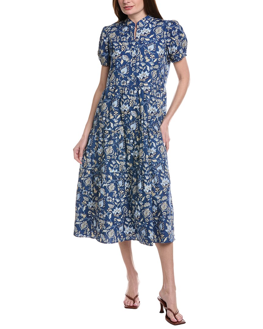 Sail To Sable Button Front Midi Dress