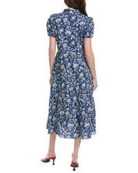 Sail To Sable Button Front Midi Dress