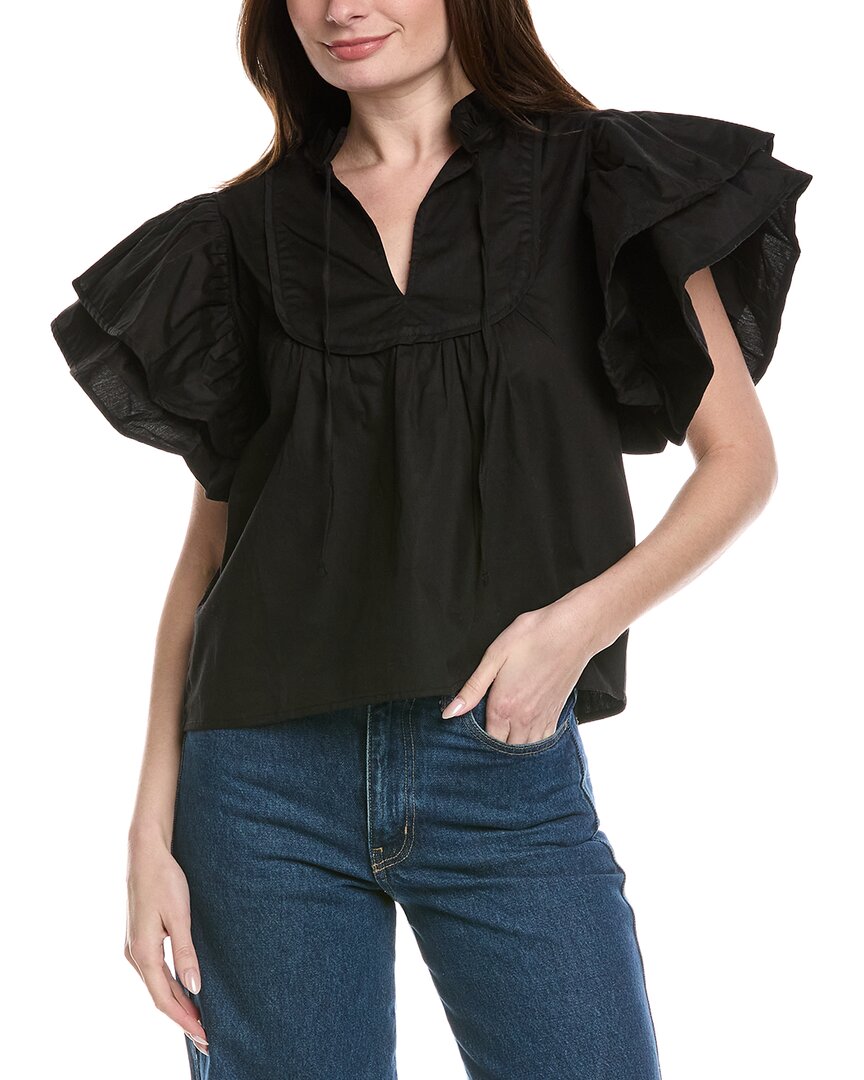Sail To Sable Ruffle Sleeve Top