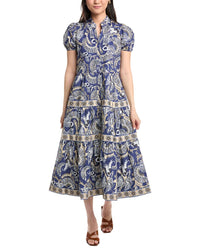 Sail To Sable Puff Midi Dress