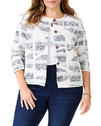 Nic+Zoe Plus Circle Sequence Knit Jacket