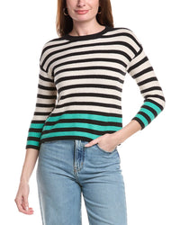 Nic+Zoe Striped Waffle Sweater