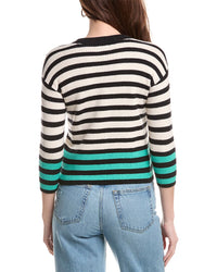 Nic+Zoe Striped Waffle Sweater