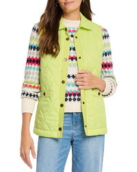 Nic+Zoe Knit Trim Puffer Vest