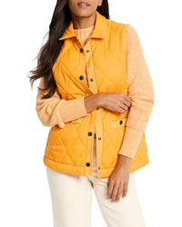 Nic+Zoe Knit Trim Puffer Vest