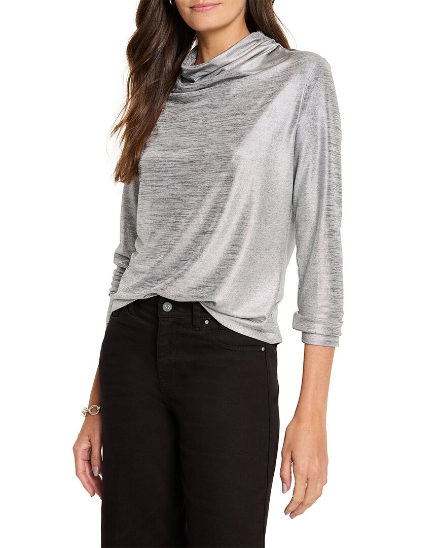 Nic+Zoe Shine Drape Neck Top