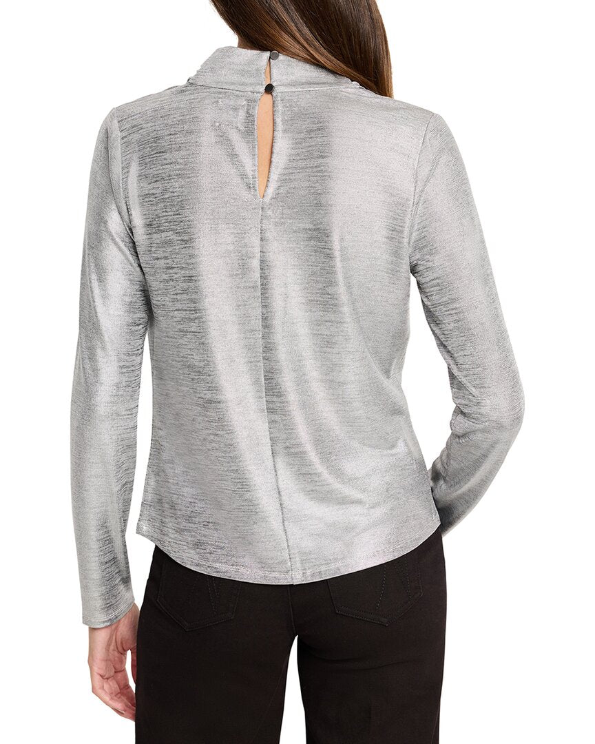 Nic+Zoe Shine Drape Neck Top