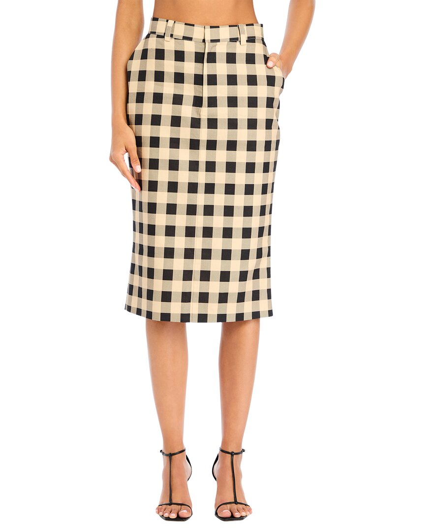 Seroya Carl Linen-Blend Midi Skirt