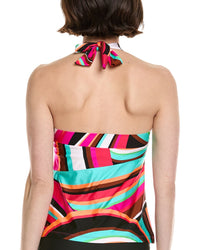 Trina Turk Swoop Hi-Neck Reversible Tankini