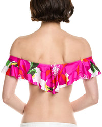Trina Turk Bloom Ruffle Bandeau Top