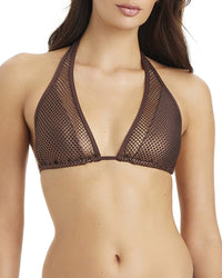 Sanctuary Sea Crochet Halter Triangle Top
