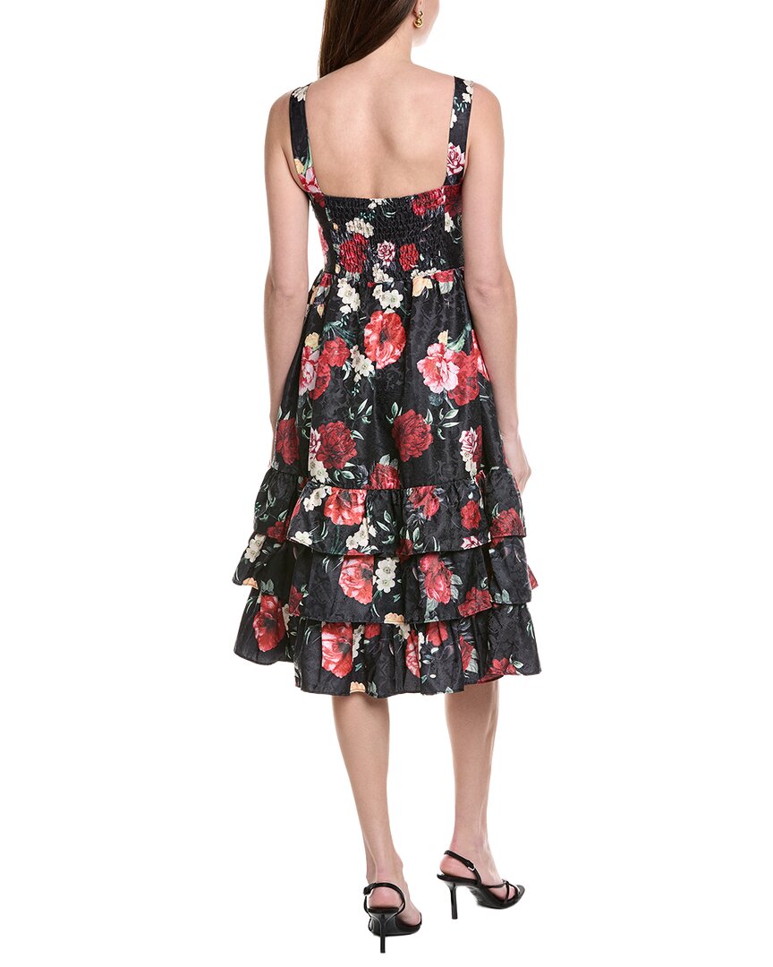 gracia a line dress Gracia Floral Sweetheart Sleeveless Tiered A-Line Dress