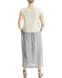 Max Studio Two-Fer Linen-Blend Maxi Dress