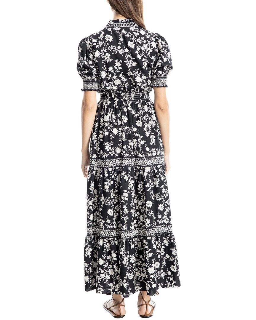 Max Studio Ruffle Neck Tiered Maxi Dress