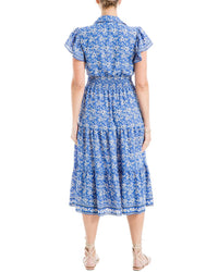 Max Studio Collar Midi Dress