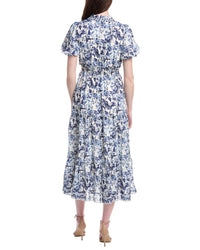 Max Studio V-Neck Tiered Maxi Dress