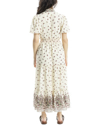 Max Studio V-Neck Tiered Maxi Dress