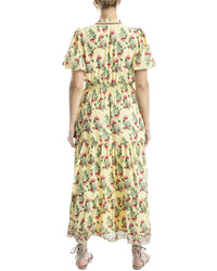 Max Studio V-Neck Tiered Maxi Dress