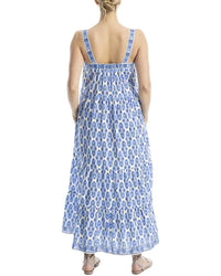 Max Studio Sleeveless Strap Tiered Maxi Dress