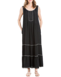 Max Studio Sleeveless Maxi Tiered Tank Dress