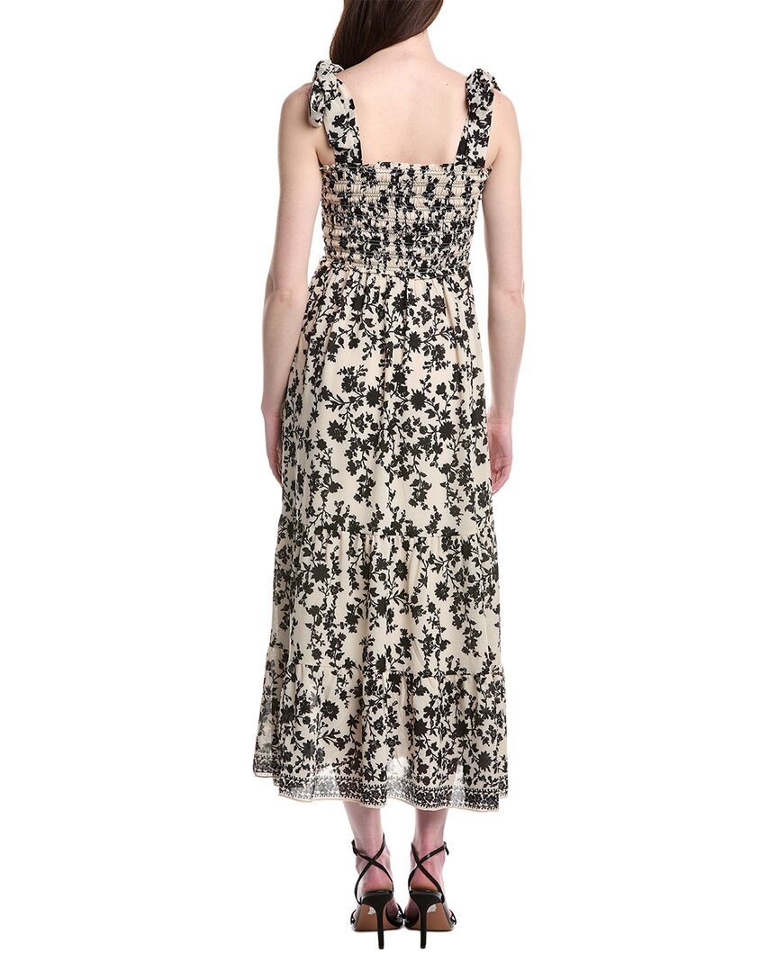 Max Studio Self Tie Smocked Bodice Maxi Dress