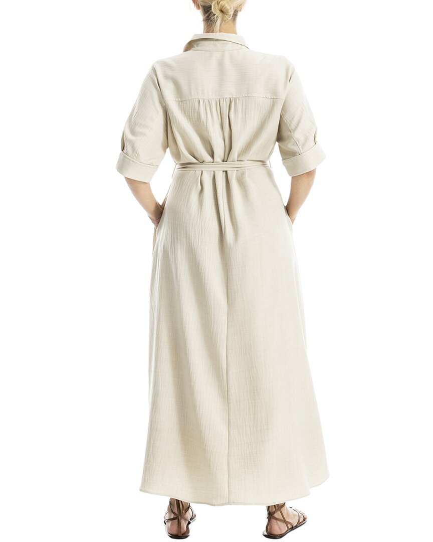 Max Studio Large Roll Sleeve Belted Dress