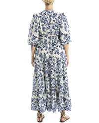 max studio dress Max Studio Surplice Smocked Waist Maxi Dress