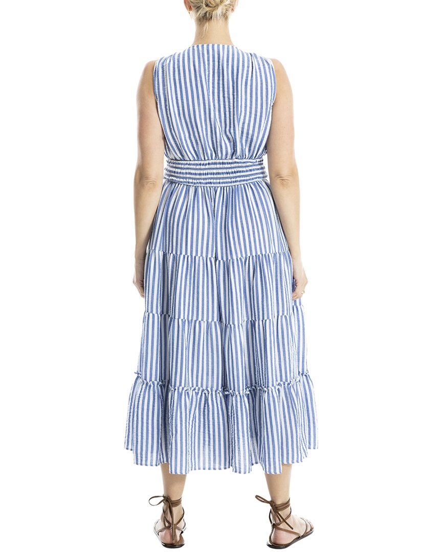 max studio sleeveless maxi dress Max Studio Women's Knotted Waist Maxi Dress - Blue