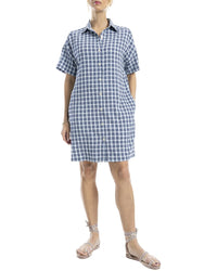 Max Studio Button-Front Shirtdress