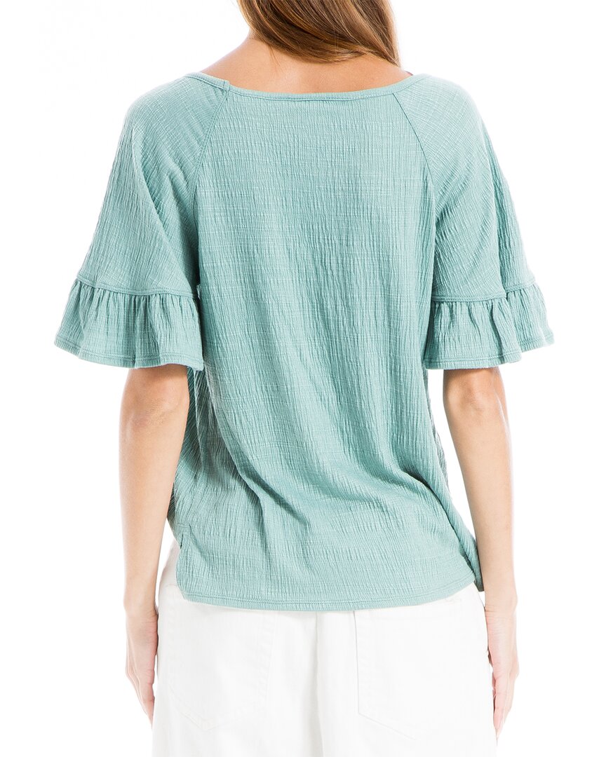 Max Studio Flutter Sleeve Top