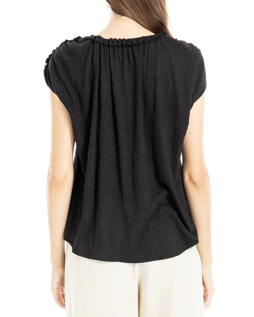 Max Studio V-Neck Tie Detail Top