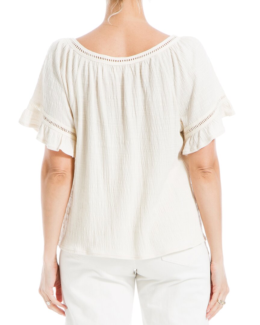 Max Studio Crochet Trim Top
