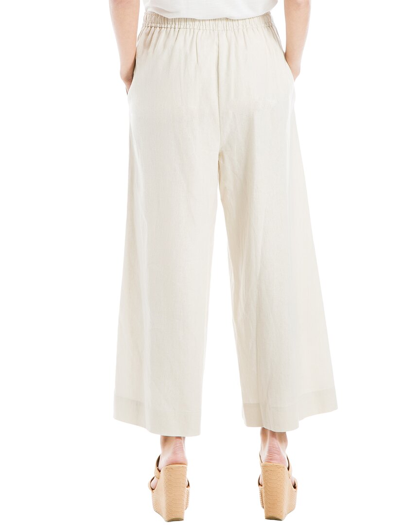 Max Studio Drawstring Crop Linen-Blend Pant