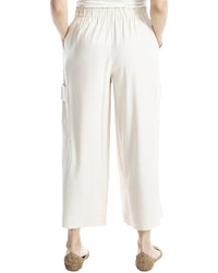 Max Studio Twill Cargo Cropped Wide Leg Pant