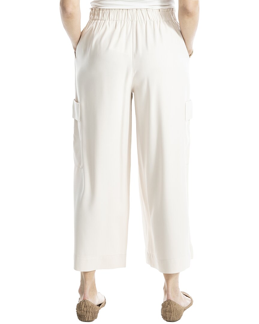 Max Studio Twill Cargo Cropped Wide Leg Pant
